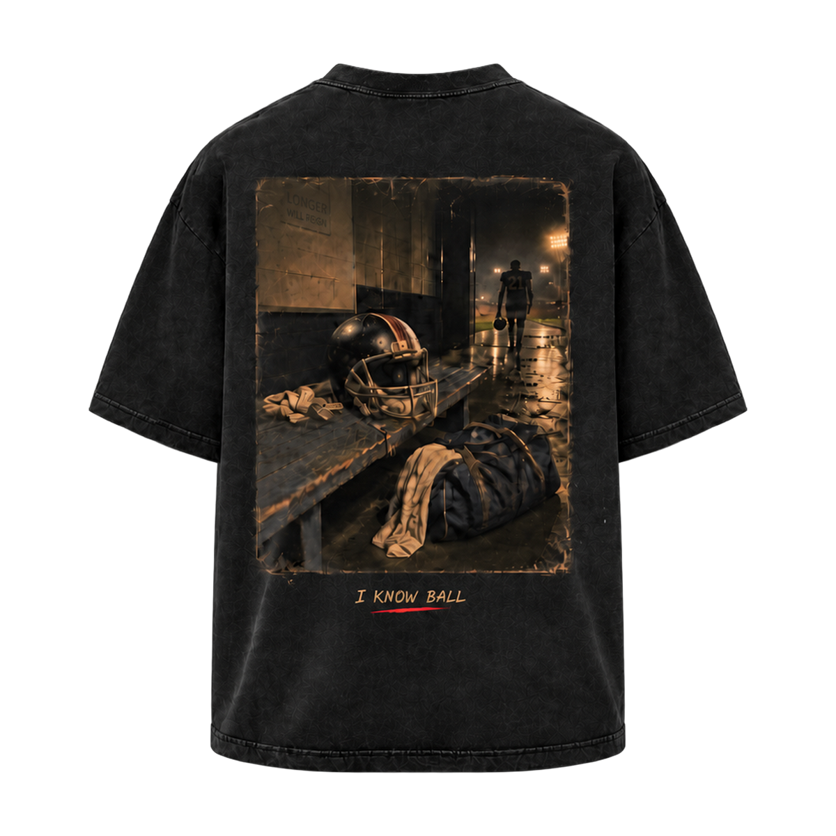 I Know Ball vintage black tee back