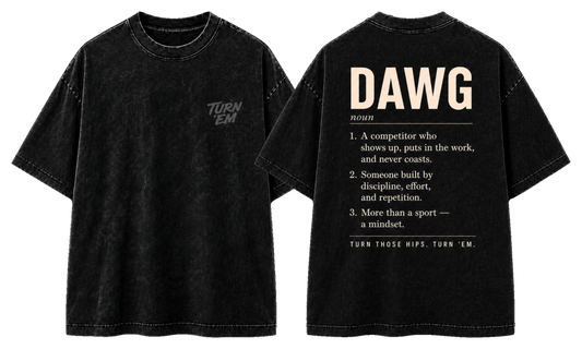 DAWG Definition vintage black tee front and back